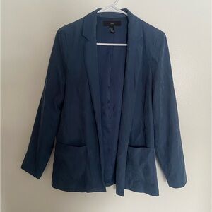 Forever 21 blue suede blazer sz S